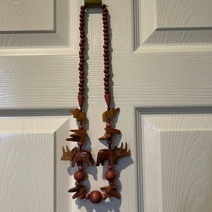 Handmade Wooden Animal Necklace